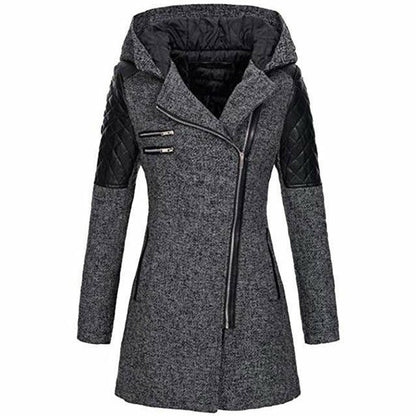 Luvik | Lyhyt takki hupulla ja vetoketjulla