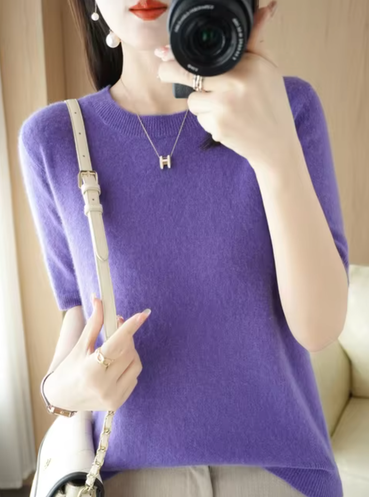 Luvik | Lyhythihainen villapaita