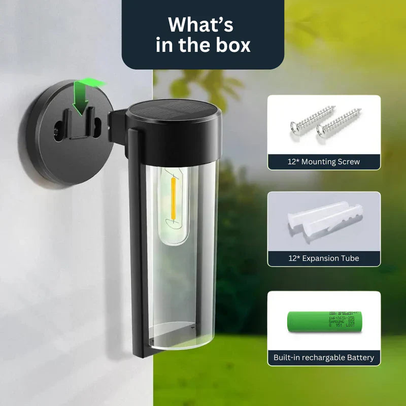 Solar Column Wall Light | Luvikno