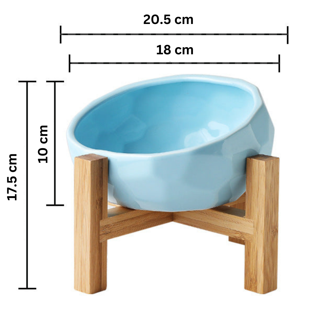 Ergonomisk hevet kjæledyrmatbolle Luvikno