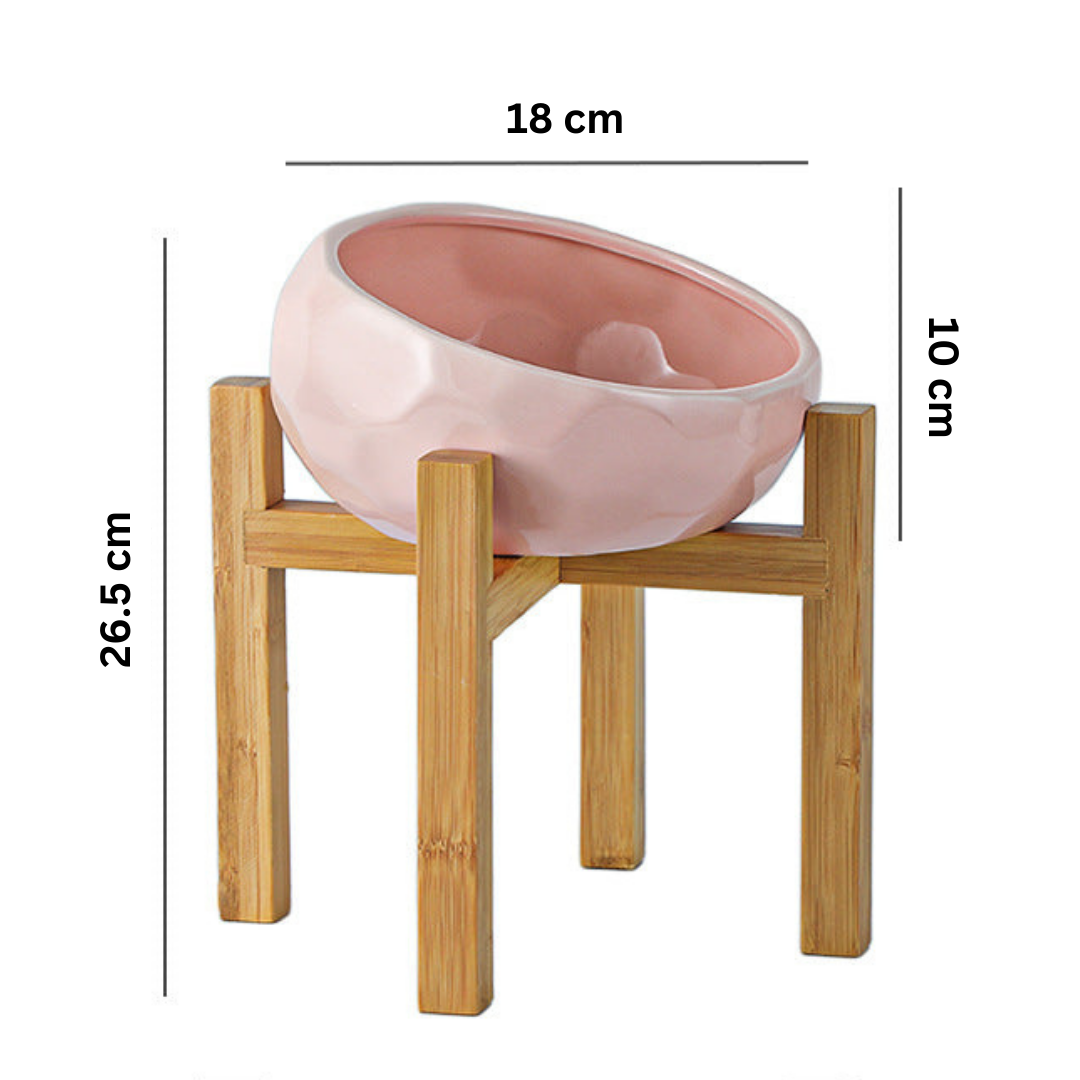 Ergonomisk hevet kjæledyrmatbolle Luvikno