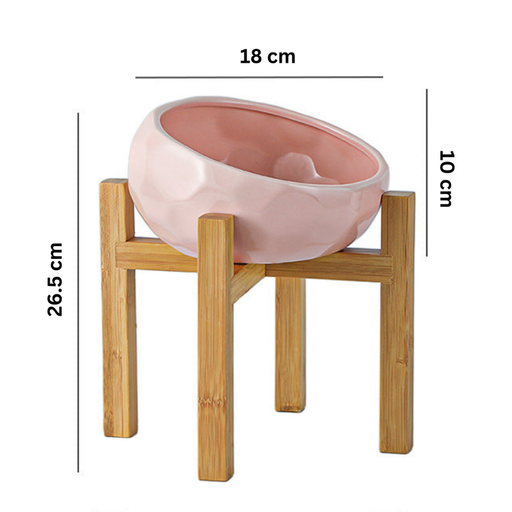 Ergonomisk hevet kjæledyrmatbolle Luvikno