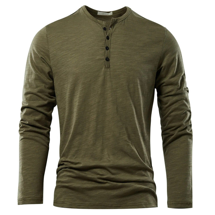 Luvik | Miesten Henley Neck pitkähihainen T-paita
