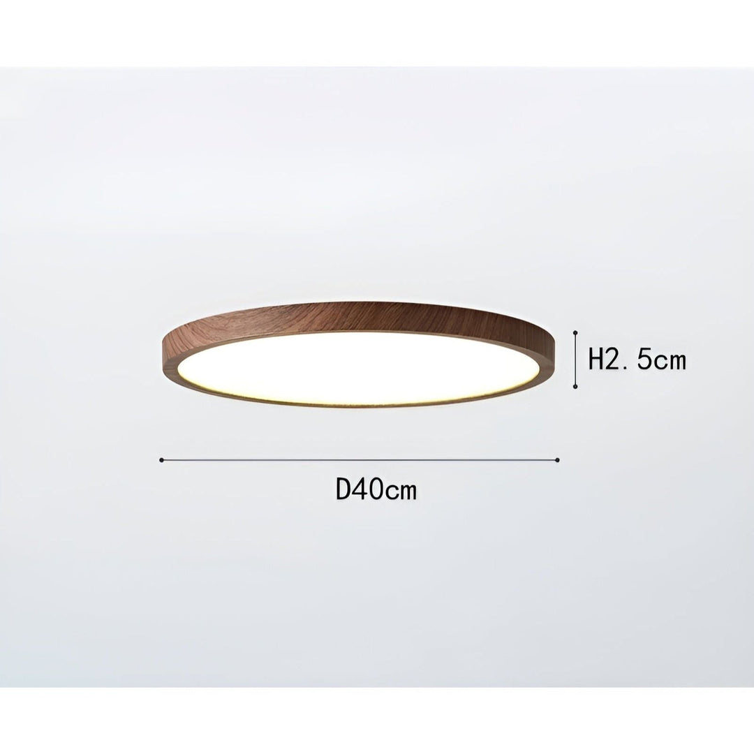 GrainGlow Light - Moderne Ultra-Tyn Tre Taklampe | Luvikno