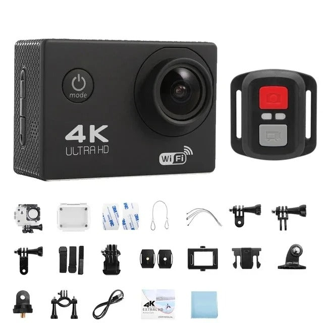 Luvikno | Ultra HD Sport Pro Kamera - Wifi-aktivert og vanntett for vlogging og utendørs sport