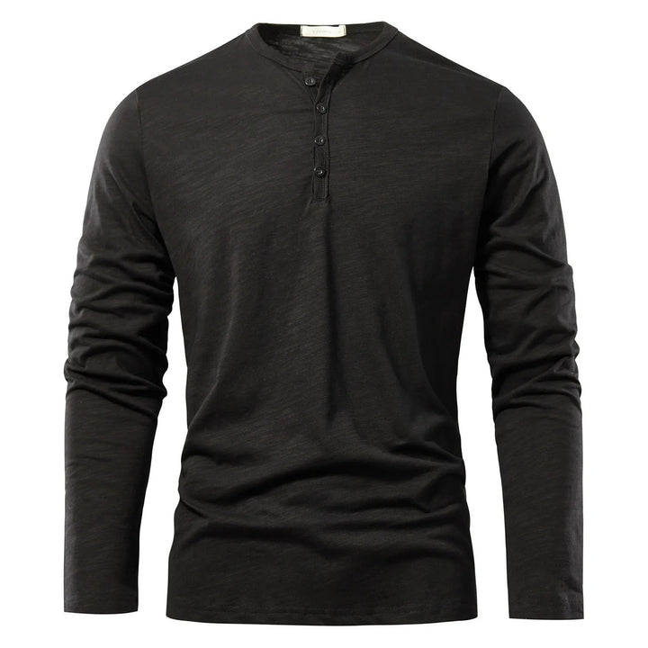 Luvik | Miesten Henley Neck pitkähihainen T-paita