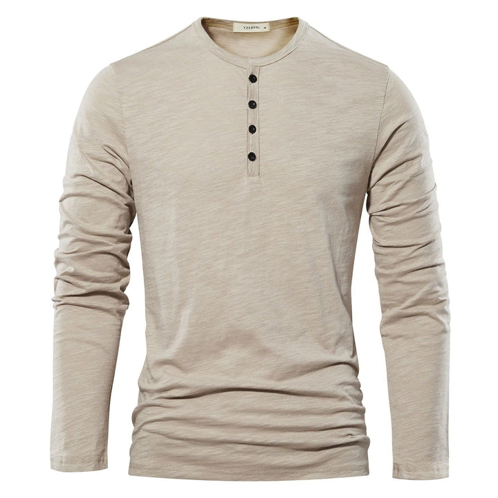 Luvik | Miesten Henley Neck pitkähihainen T-paita