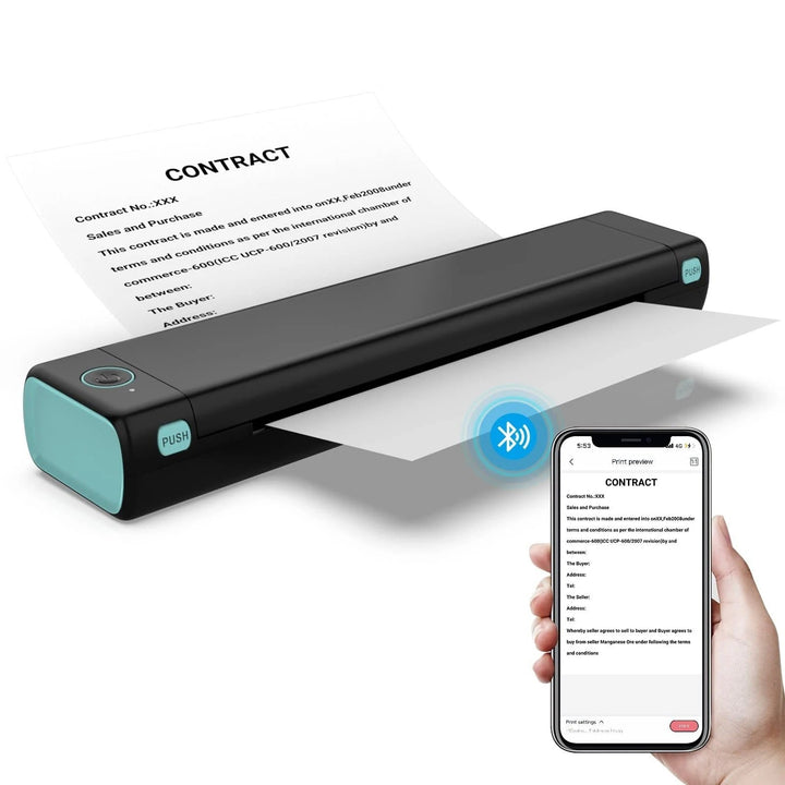 Ultimate Wireless A4 Termisk Skriver - Kompatibel med Android, iOS & Laptoper Luvikno