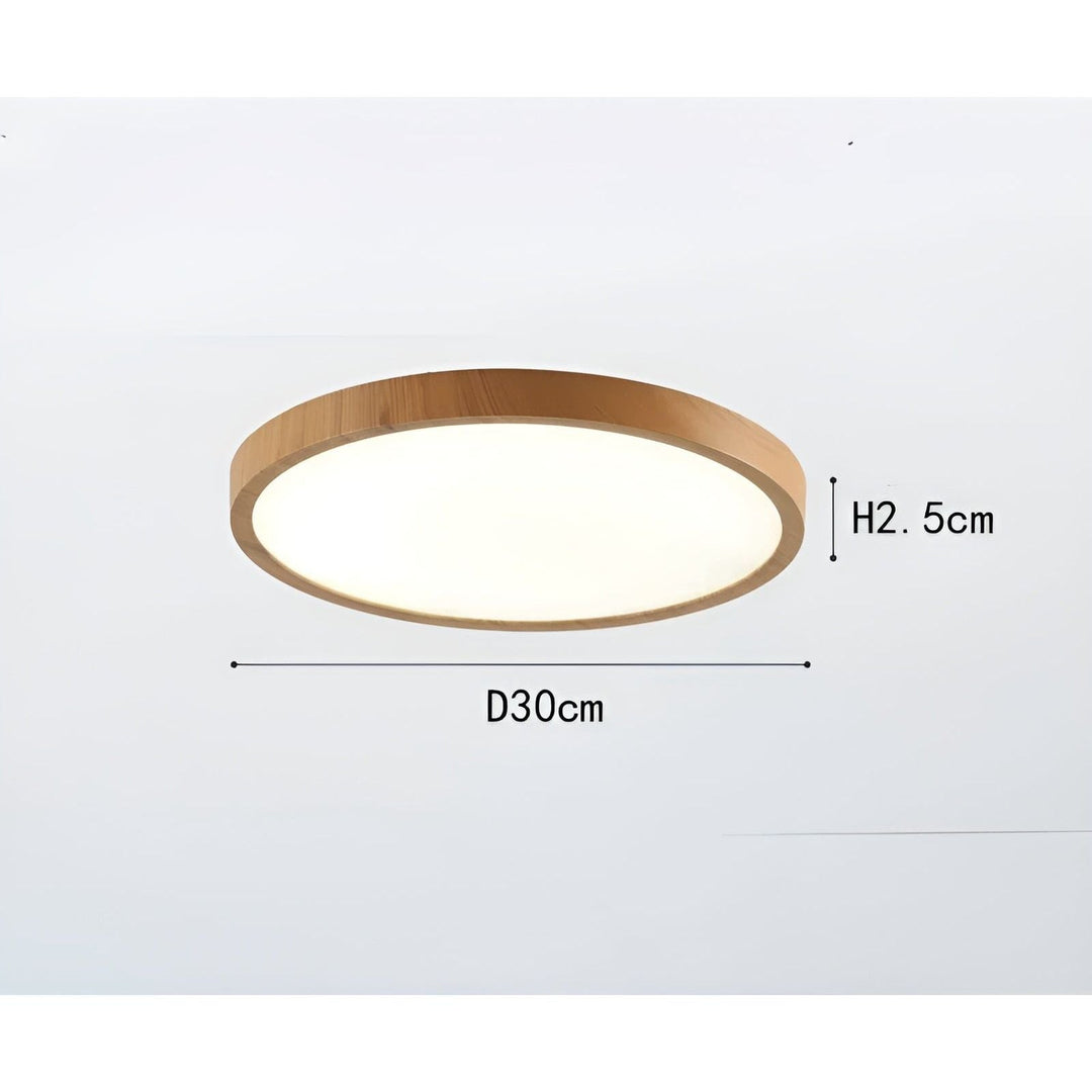 GrainGlow Light - Moderne Ultra-Tyn Tre Taklampe | Luvikno