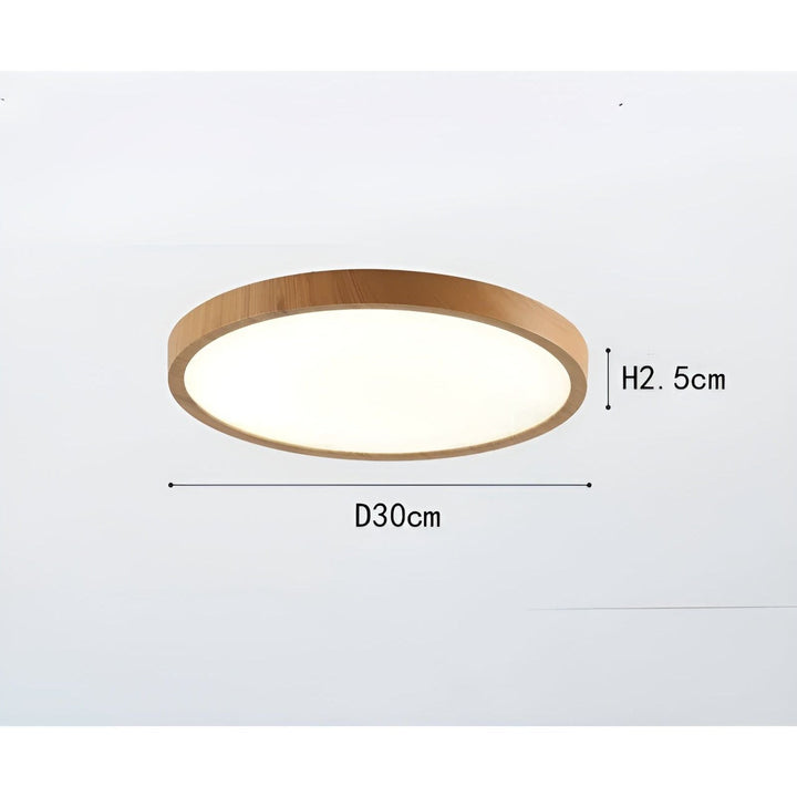 GrainGlow Light - Moderne Ultra-Tyn Tre Taklampe | Luvikno