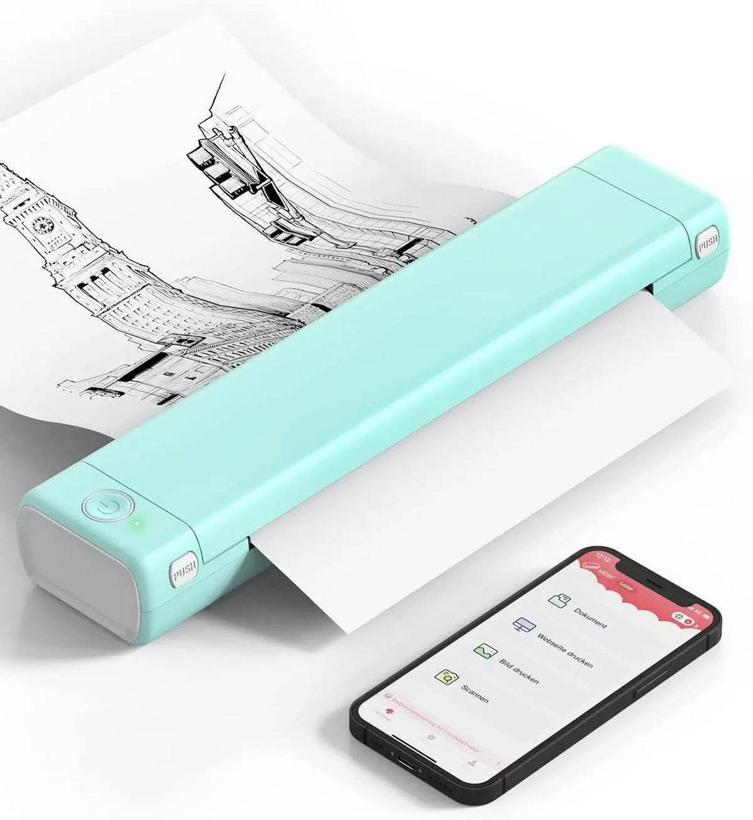 Ultimate Wireless A4 Termisk Skriver - Kompatibel med Android, iOS & Laptoper Luvikno