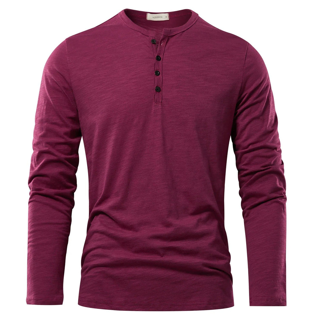Luvik | Miesten Henley Neck pitkähihainen T-paita