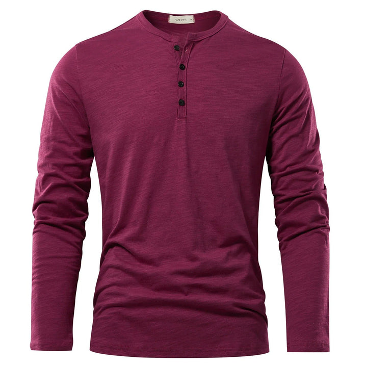 Luvik | Miesten Henley Neck pitkähihainen T-paita
