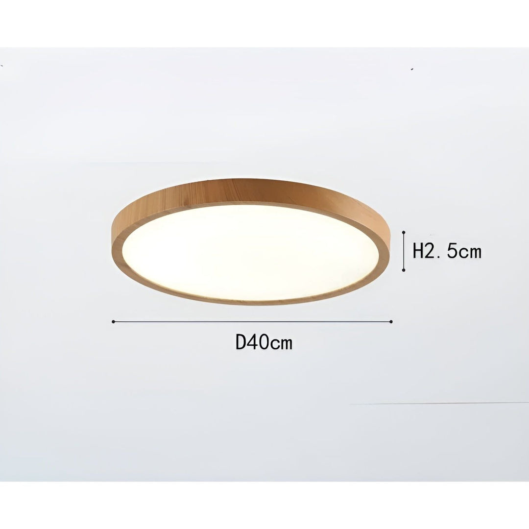GrainGlow Light - Moderne Ultra-Tyn Tre Taklampe | Luvikno