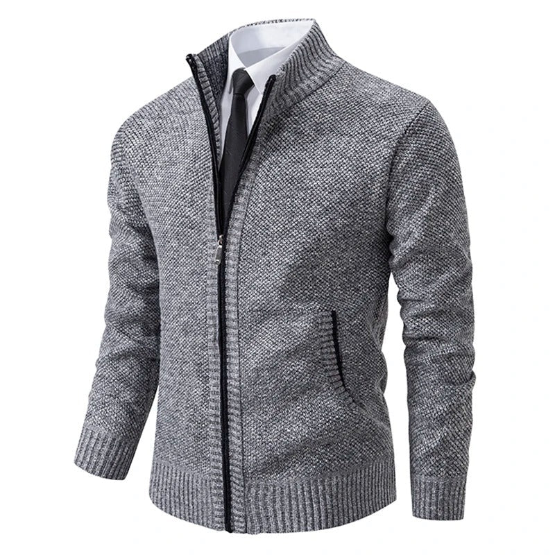 Luvik | Miesten lämmin Fleece vetoketjullinen neuletakki