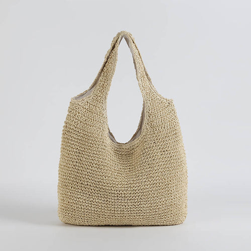 Luvikno | Kvinne Stroveske Beige En Størrelse Bohemsk Strandveske