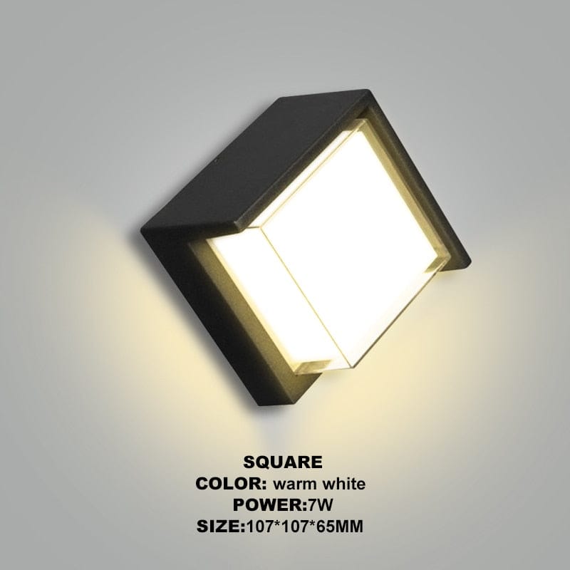 Bevegelsessensor utendørs vegglampe – Moderne aluminiumdesign | Luvikno
