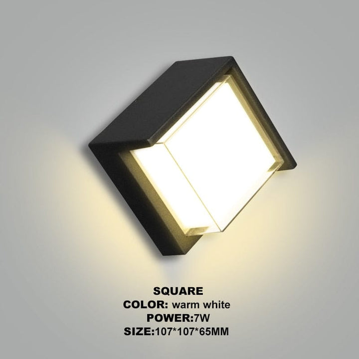 Bevegelsessensor utendørs vegglampe – Moderne aluminiumdesign | Luvikno