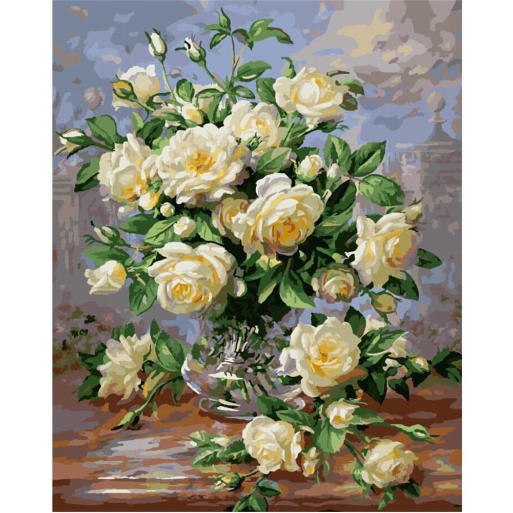 Vase of Roses - Van-Go Mal-For-Nummer Sett | Luvikno