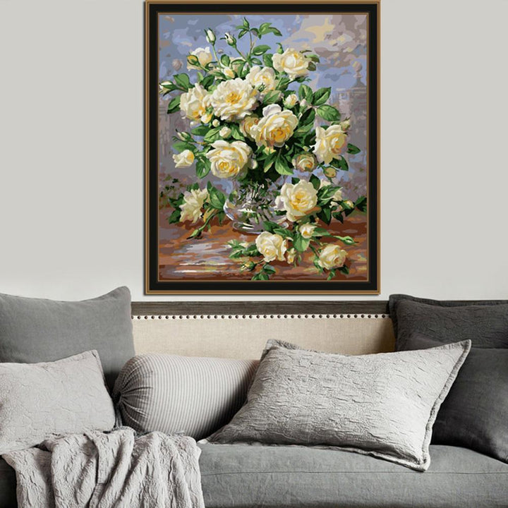 Vase of Roses - Van-Go Mal-For-Nummer Sett | Luvikno