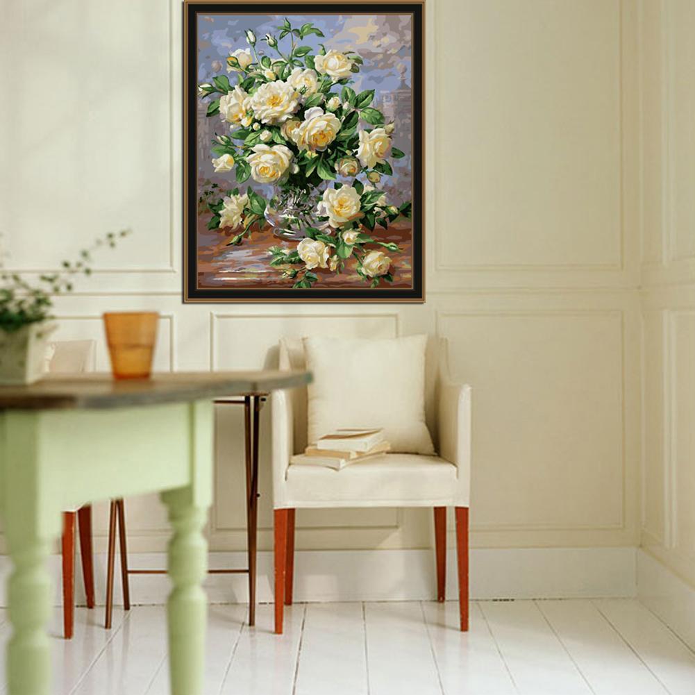 Vase of Roses - Van-Go Mal-For-Nummer Sett | Luvikno