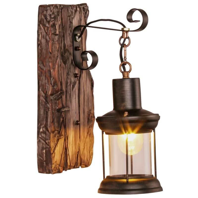 Luvikno | Veritas Vegglampe – Glassylinder med Trebase & Moderne LED Design