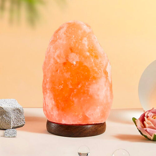 Ekte 2 til 3kg Himalayasaltlampe med myk glød | Luvikno