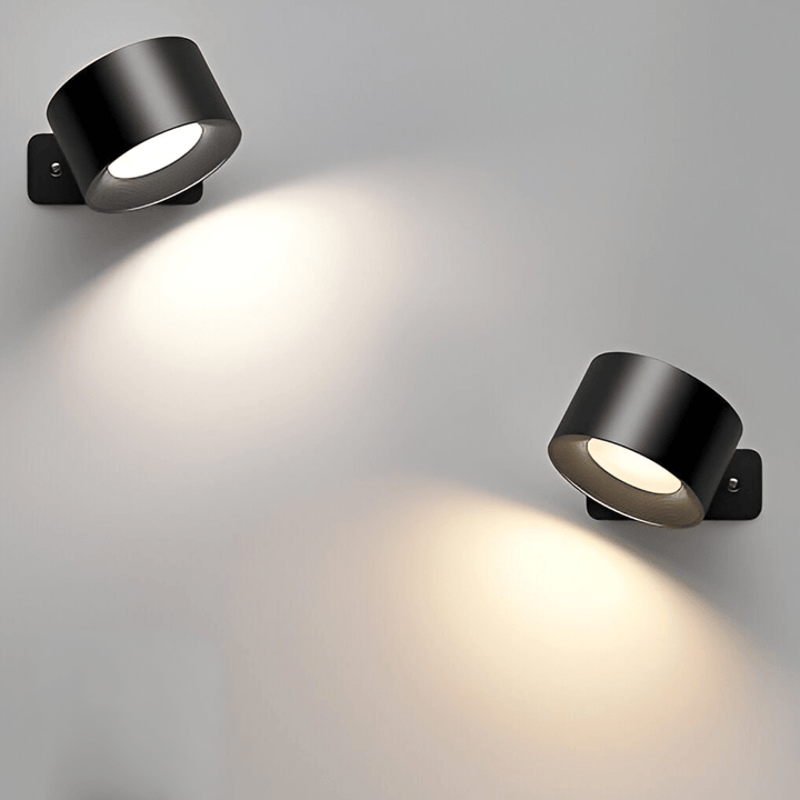 Luvikno | Batteridrevet Vegglampe | Oppladbar, 360° Justerbar & Trådløs for Moderne Interiør