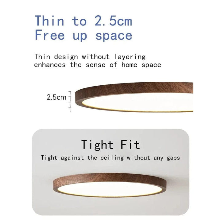 Luvikno | LED Taklampe | Ultrathin Trestruktur Design, Støvtett & Dimbar for Moderne Interiører