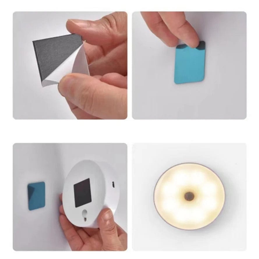 Luvikno | Oppladbar bevegelsessensor LED-lampe | Energisparende, USB-oppladbar og ideell for ganger, trapper, garderober og skap