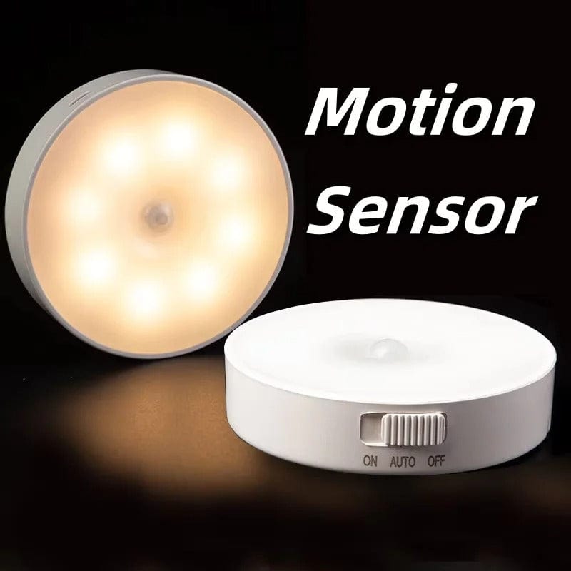 Luvikno | Oppladbar bevegelsessensor LED-lampe | Energisparende, USB-oppladbar og ideell for ganger, trapper, garderober og skap