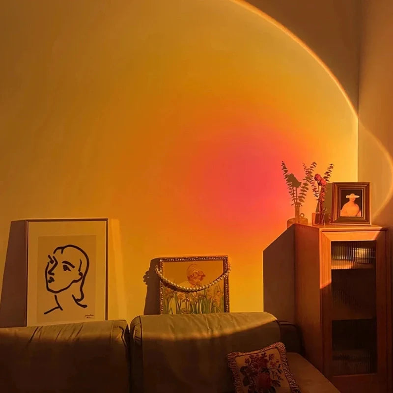 LED Lys Prosjektor Fargerik Rom Atmosfære Luvikno