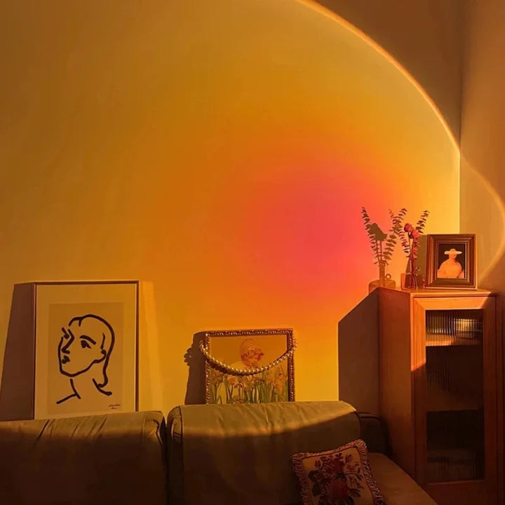 LED Lys Prosjektor Fargerik Rom Atmosfære Luvikno