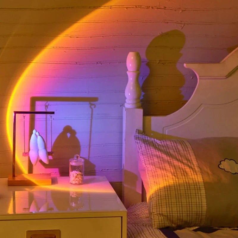 LED Lys Prosjektor Fargerik Rom Atmosfære Luvikno
