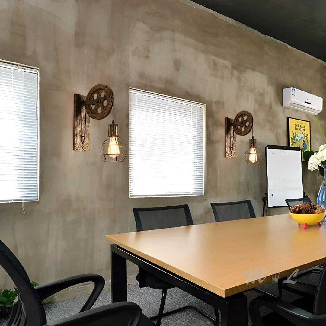 Luvikno | Vintage Industrial LED Vegglampe - IronGlare