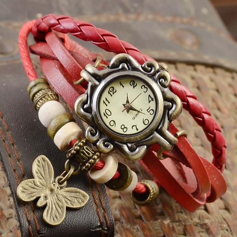 Luvik | Kvinne-accessories-klokke vintage-blomsterbelte