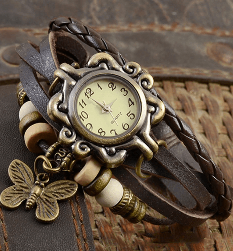 Luvik | Kvinne-accessories-klokke vintage-blomsterbelte