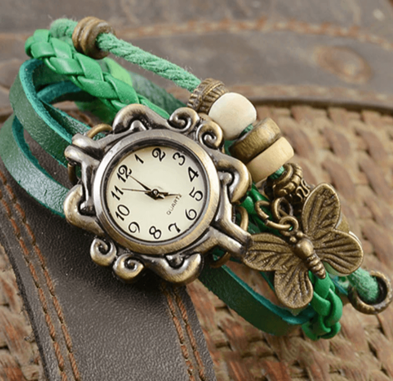 Luvik | Kvinne-accessories-klokke vintage-blomsterbelte