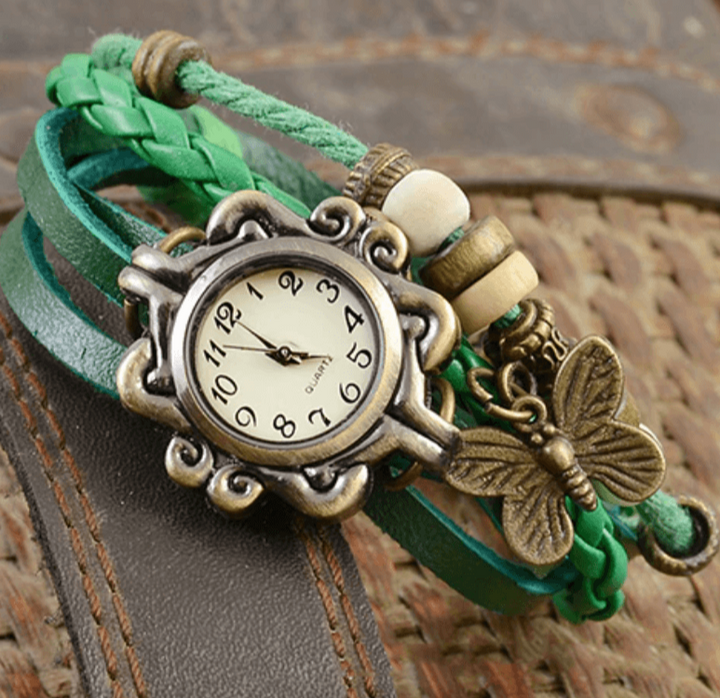 Luvik | Kvinne-accessories-klokke vintage-blomsterbelte