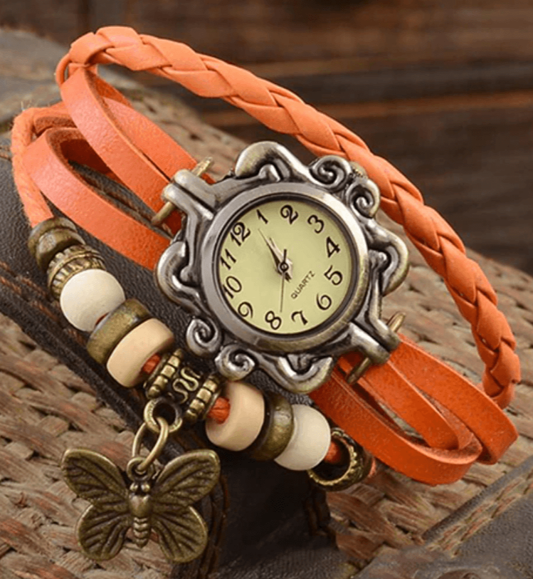 Luvik | Kvinne-accessories-klokke vintage-blomsterbelte