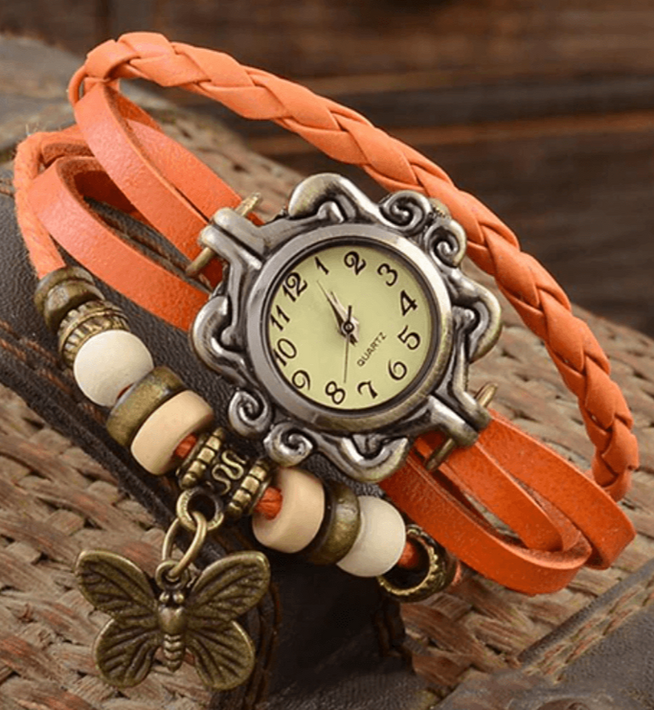 Luvik | Kvinne-accessories-klokke vintage-blomsterbelte