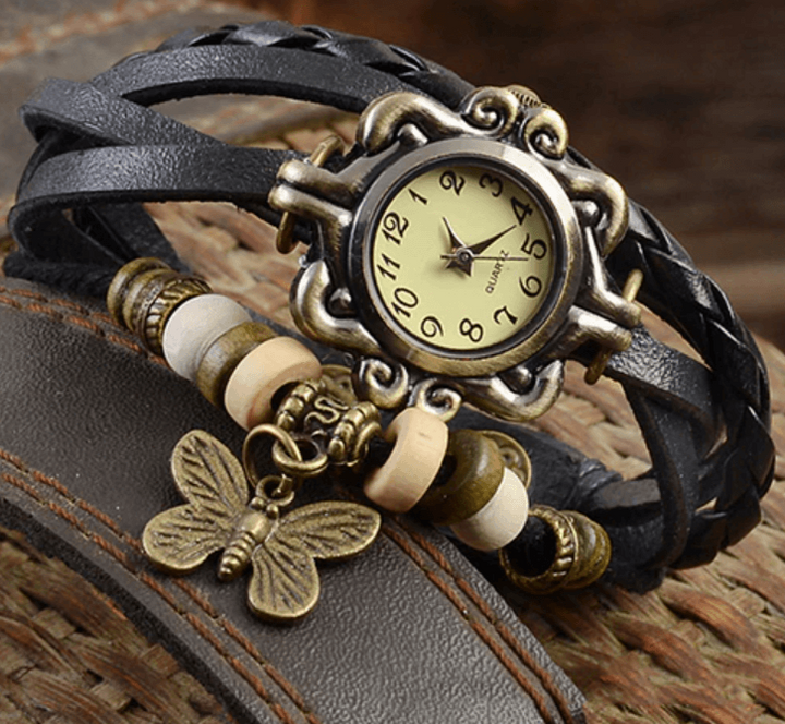 Luvik | Kvinne-accessories-klokke vintage-blomsterbelte
