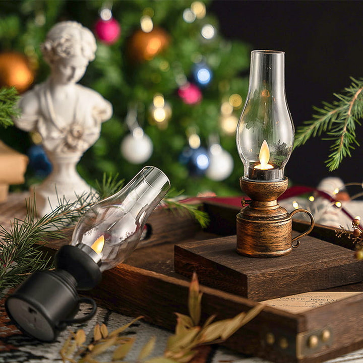LED Bordlampe med Vintage Lantern Stil Luvikno