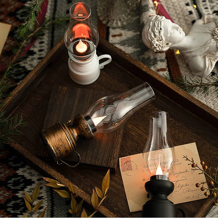 LED Bordlampe med Vintage Lantern Stil Luvikno