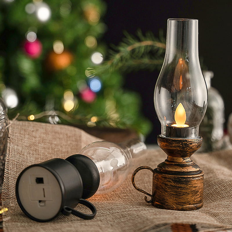 LED Bordlampe med Vintage Lantern Stil Luvikno