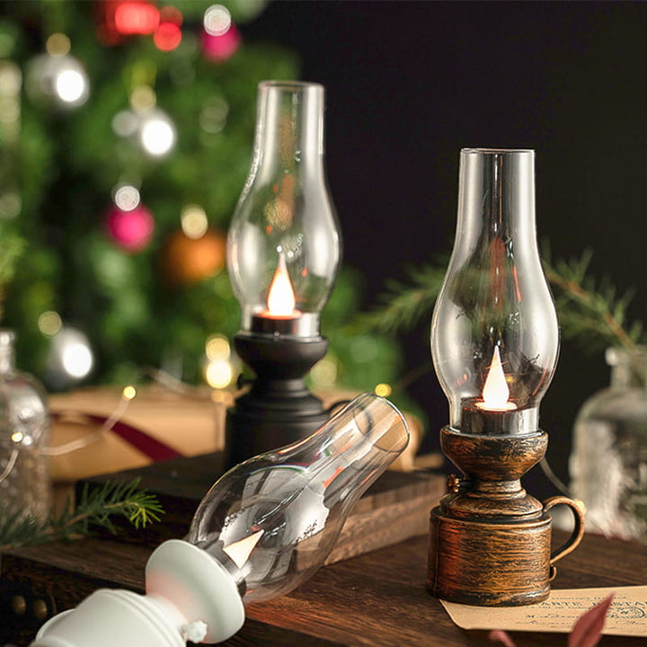 LED Bordlampe med Vintage Lantern Stil Luvikno