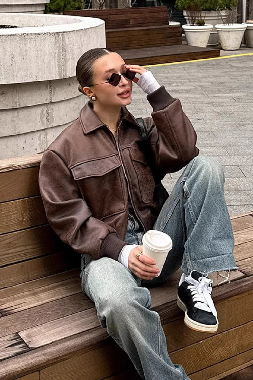 Luvik | Maillard Bomber Kääntö Nahkatakki