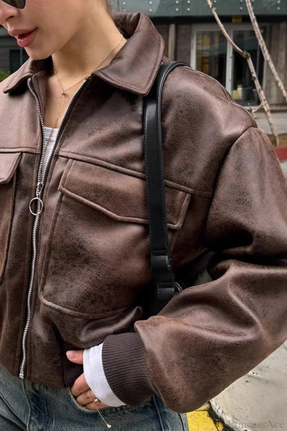 Luvik | Maillard Bomber Kääntö Nahkatakki