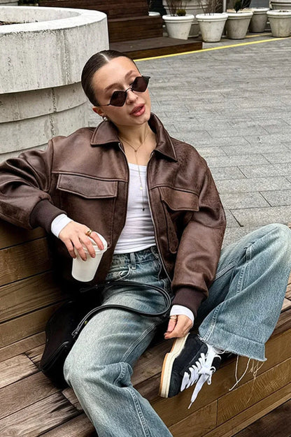 Luvik | Maillard Bomber Kääntö Nahkatakki