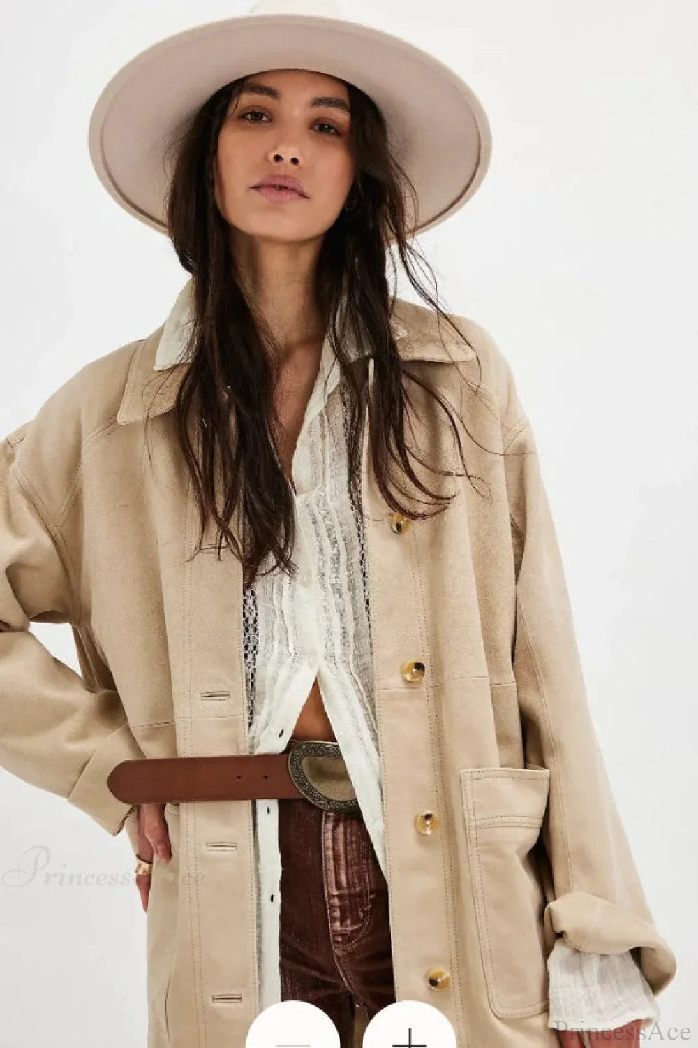 Luvik | Yksinkertainen Nappisaumainen Nahkatakki